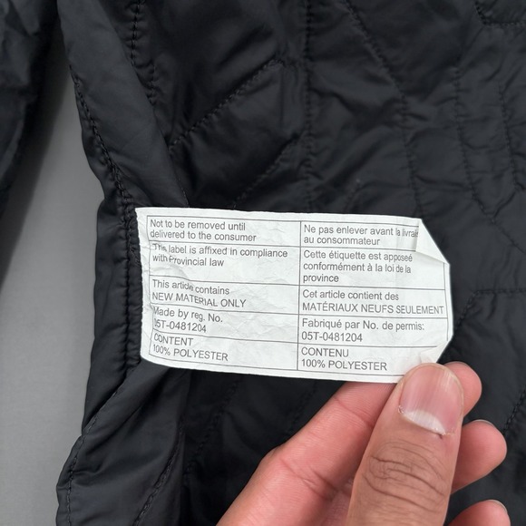 Vtg Lululemon Black Gray Striped 180 Reversible Quilted Shirt Jacket Mens M 2012 - Picture 7 of 10